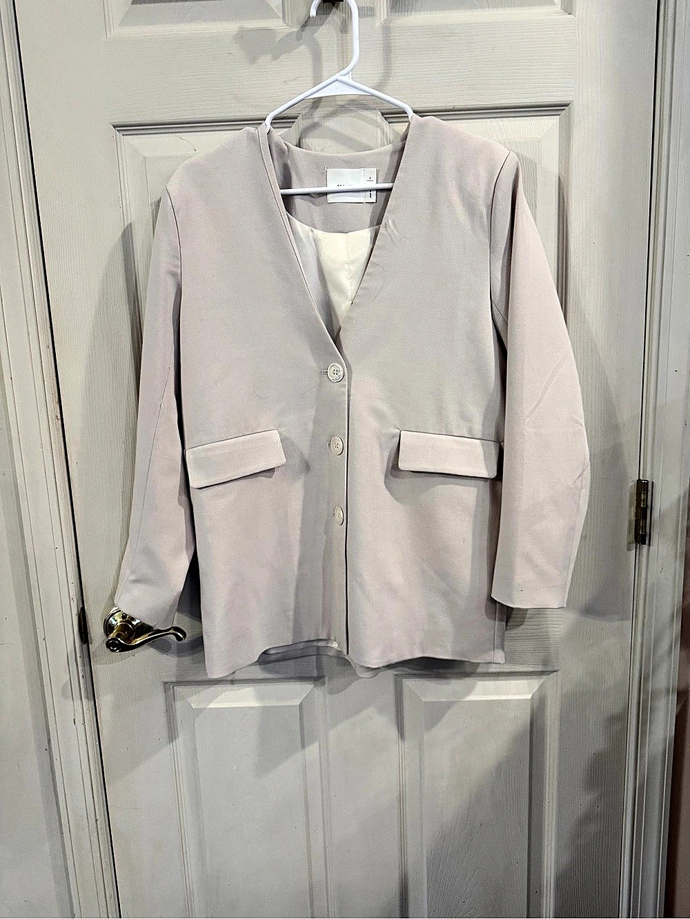NWT THE ELEANOR BY ALL ROW Blazer in Beige very oversized xs